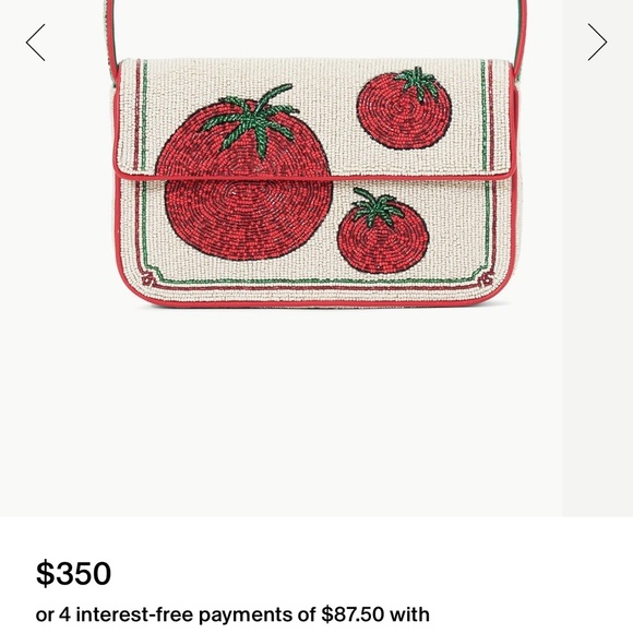STAUD TOMMY BEADED BAG TOMATO - Picture 5 of 7